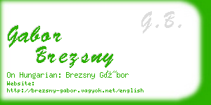 gabor brezsny business card